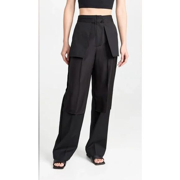 Zara Pants - Zara Inside-Out Contrast Panel Trousers XS - Black Avant Garde Streetwear